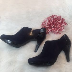 Bandalino Blue Suede Booties